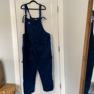 Lucy & Yak - Navy Corduroy Overalls or Dungarees - size UK 22L or US 18L